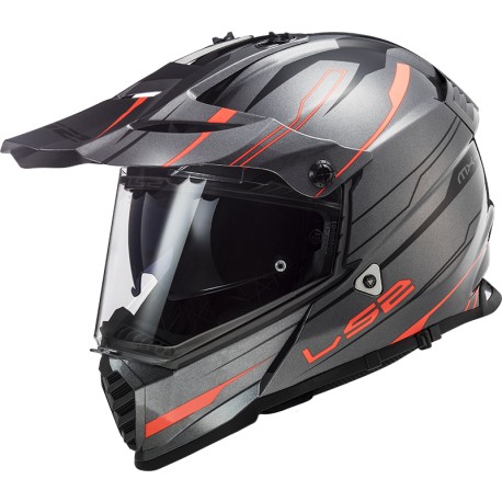 CASQUE LS2 MX436 PIONEER EVO KNIGHT TITANIUM ORANGE