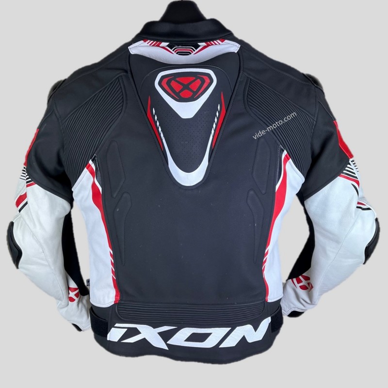 Blouson Vortex 2 Jacket IXON Noir/Blanc/Rouge - , Blouson moto  cuir