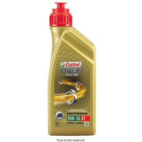 HUILE 4T RACING 10W50 100% SYNTHESE POWER1 CASTROL