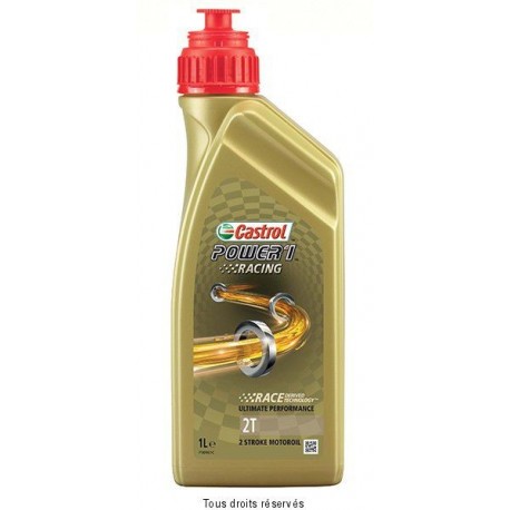 HUILE 2T RACING POWER1 100% SYNTHESE CASTROL 1L