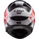 CASQUE LS2 FF397 VECTOR FT2 TRIDENT WHITE RED